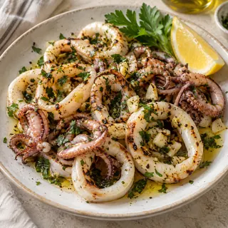 Калмари с билки